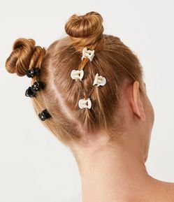 Kit 08 Mini Piranhas de Cabelo em Plástico