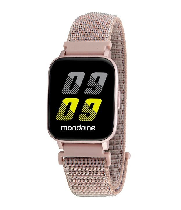 Relógio Mondaine Smartwatch com Pulseira Rosê e Caixa em Borracha 16001M0MVNG4