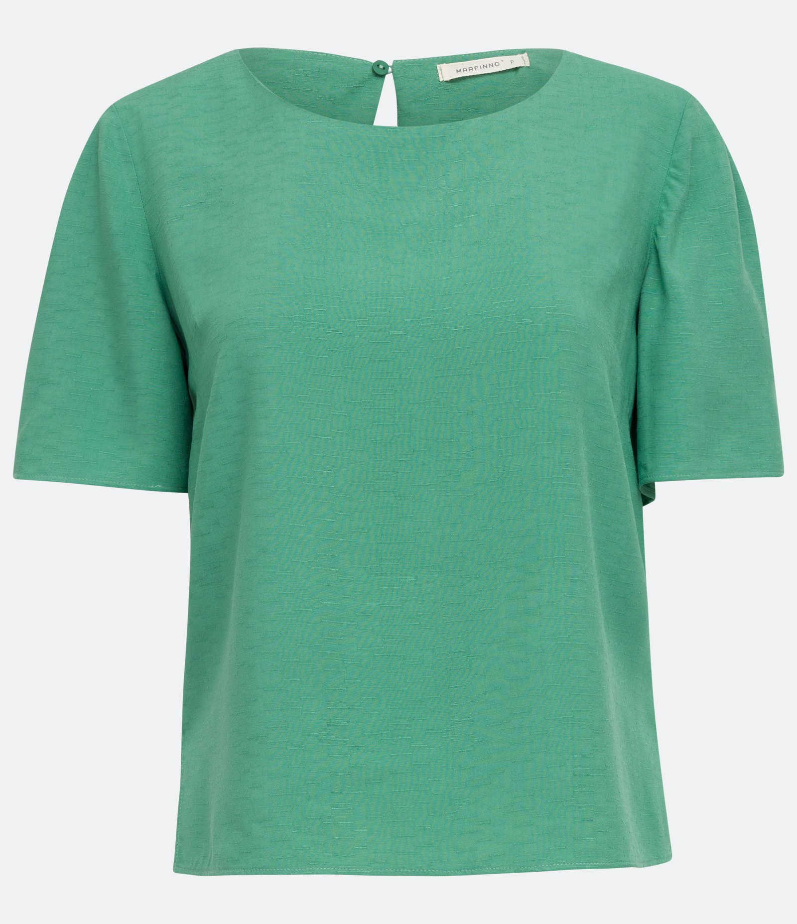 Blusa em Viscose com Gola Redonda e Manga Curta Verde 3