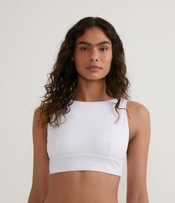 Biquíni Top em Poliamida com Decote Alto e Alça Larga