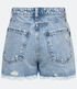 Imagem miniatura do produto Short Cintura Alta Jeans Jaspeado con Desgastes y Terminación Deshilachada Azul 6