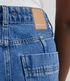 Imagem miniatura do produto Pantalón Mom Jeans con Cintura Alta y Recortes Variados Azul 4