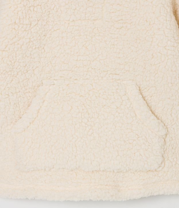 Sudadera Infantil con Capucha y Felpa - Talle 5 a 14 años Beige 4