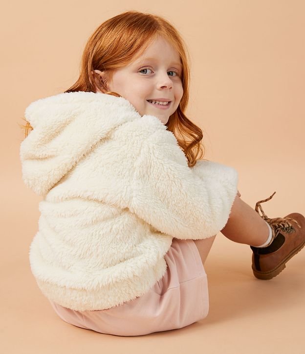 Buzo Infantil en Fleece con Bordado de Tigre - Talle 1 a 5 años Beige 6