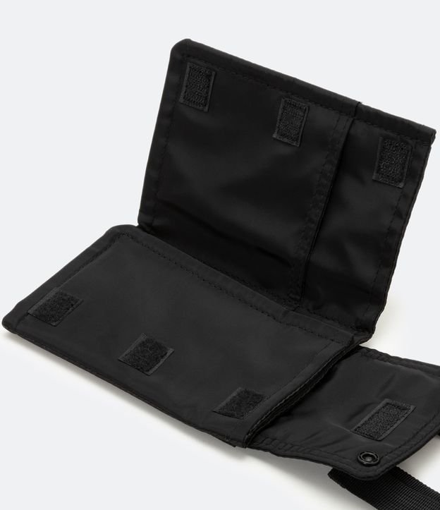 Bolso Mini Bag con Bolsillo con cremallera y Alça con Mosquetões Negro 4