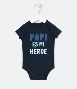 Body Infantil con Frase Papai Es Mi Héroe - Talle 0 a 18 meses
