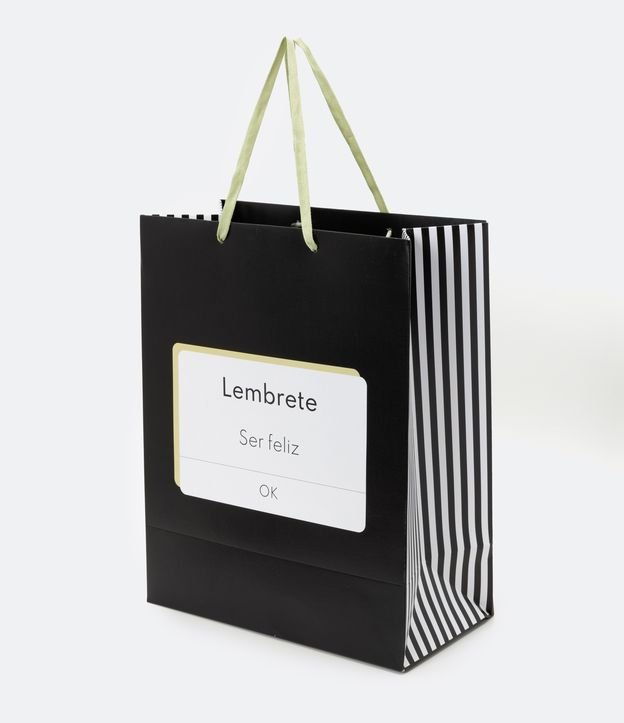 Embalagem de Presente com Estampa "Lembrete de Ser Feliz"