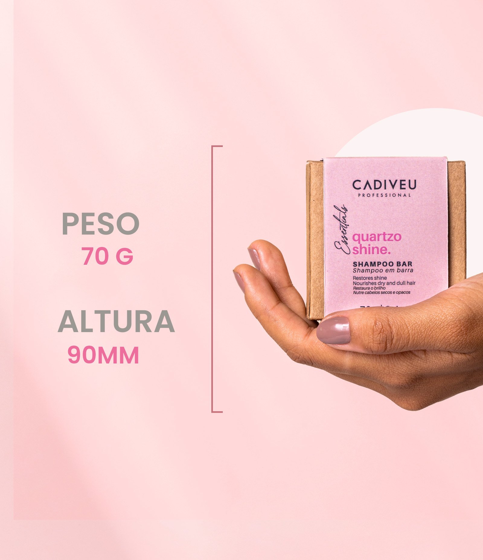 Shampoo em Barra Quartzo Shine Cadiveu 70g 3