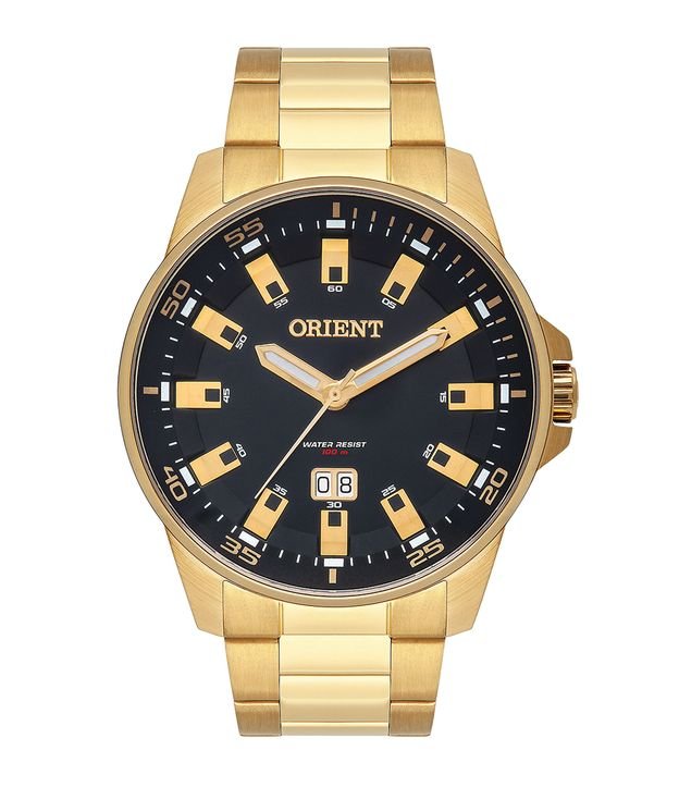 Relógio Orient com Pulseira em Aço Dourado e Caixa em Aço MGSS1218-P1KX