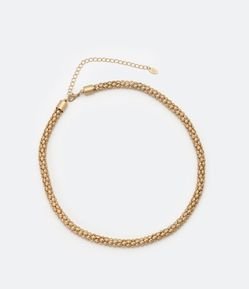 Maxi Colar em Metal com Detalhes em Canutilho
