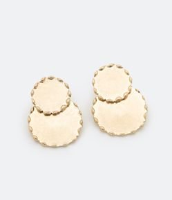 Brinco Médio em Metal Estilo Ouro Envelhecido