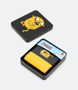 Carteira em Material Sintético com Box de Metal com Estampa Jake The Dog
