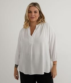 Blusa Alongada em Viscose com Barra Mullet Curve & Plus Size