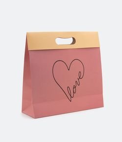 Embalagem de Presente com Estampa de Coração Love