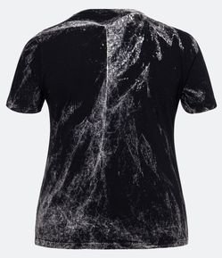 Blusa Manga Curta em Algodão Marmorizada Curve & Plus Size
