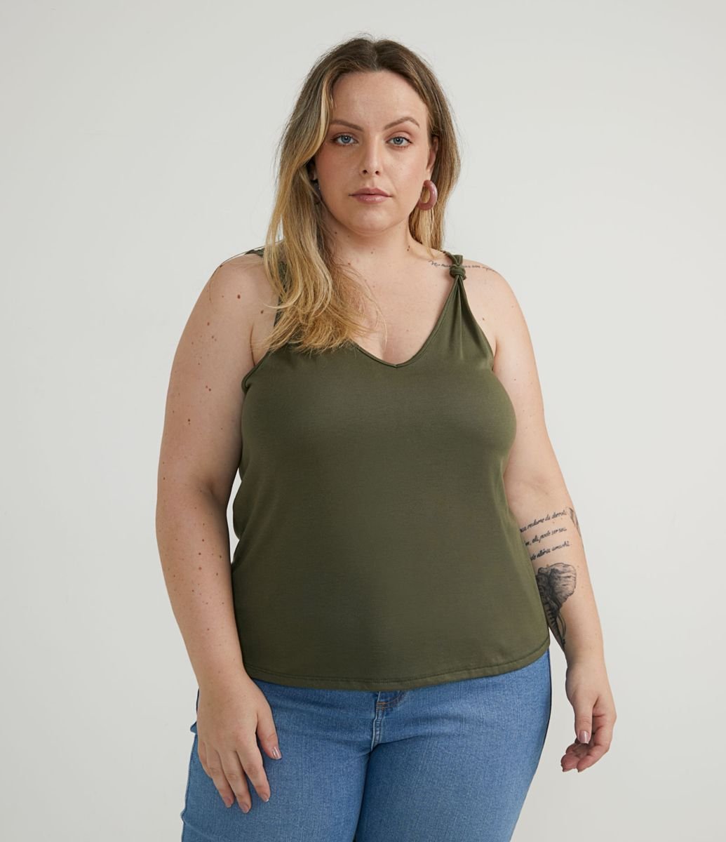 regata feminina viscose plus size