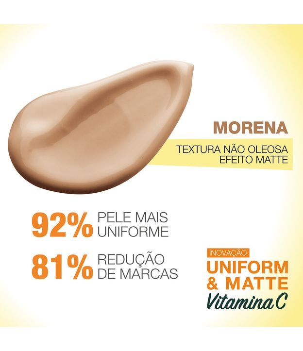 Protetor Hidratante Facial Garnier Uniform & Matte Vitamina C FPS 50 Cor Morena, 40g 40g 3