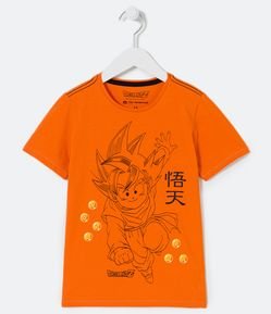 Camiseta Infantil com Estampas de Goku Dragon Ball - Tam 1 a 14 anos