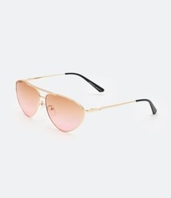 Óculos de Sol Quadrado Pequeno com Lentes Rosa