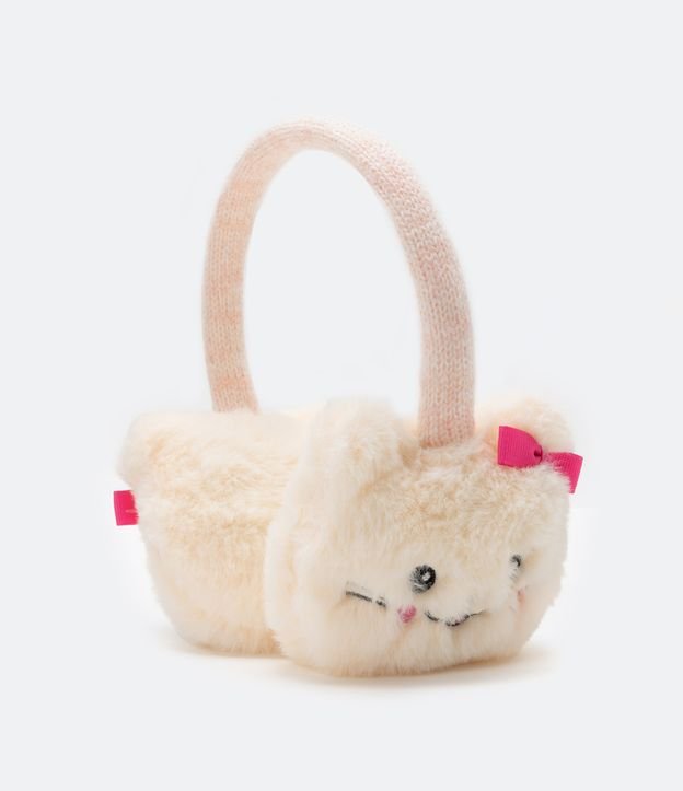 Protetor de Orelhas Infantil em Fleece com Carinha Fofa - Tam U