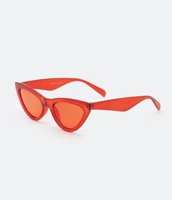 Óculos de Sol Gateado Pequeno e Hastes com Efeito Transparente