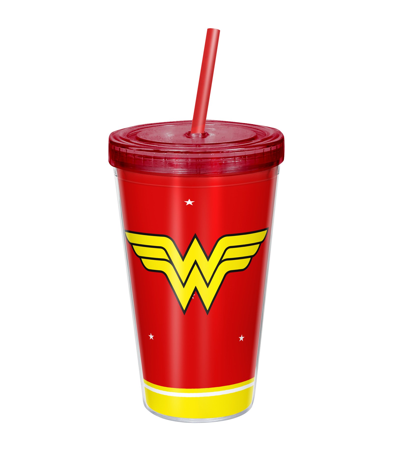 GANHE  Copo Canudo Copo 450ML DC MULHER MARAVILHA U 1