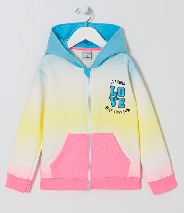 moletom com capuz dip dye