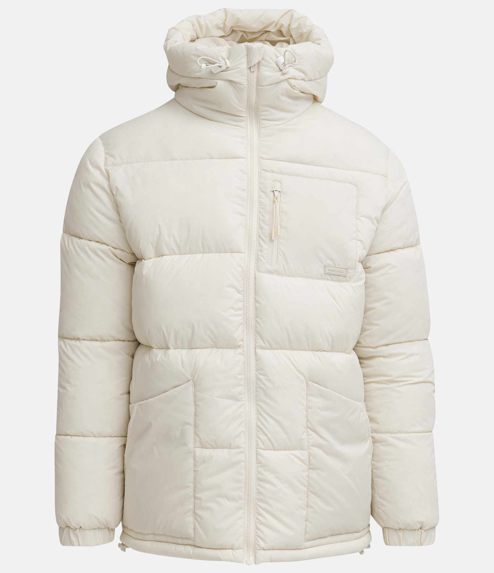 Jaqueta Puffer em Poliamida com Zíper e Bolsos Bege 7