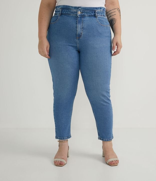 Calça Clochard em Jeans com Elástico no Cós Curve & Plus size