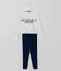 Imagem miniatura do produto Pijama Infantil con Estampado en Rayas y Lettering - Talle 5 a 14 años Blanco 1