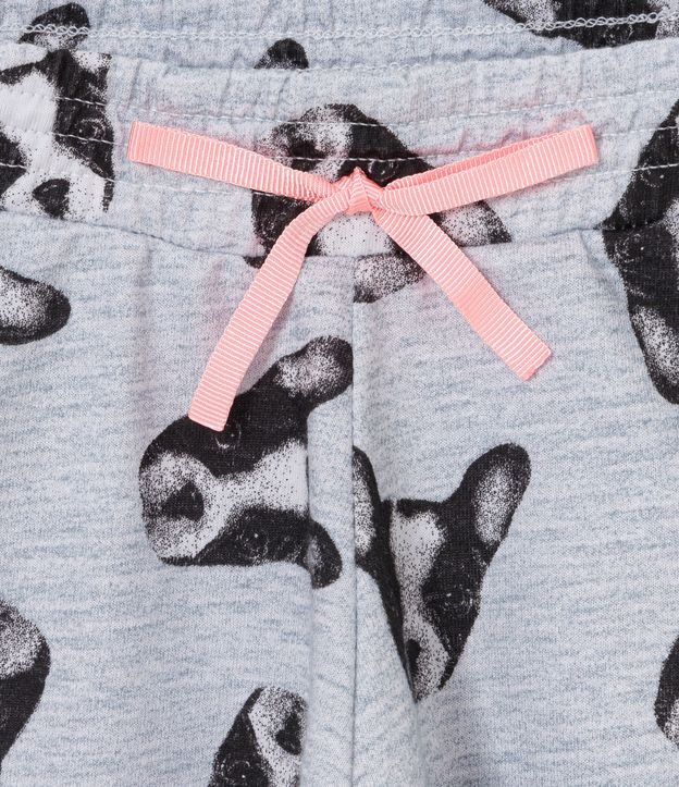 Pijama Corto Infantil con Estampado de Bulldog - Talle 5 a 14 años Amarillo 4