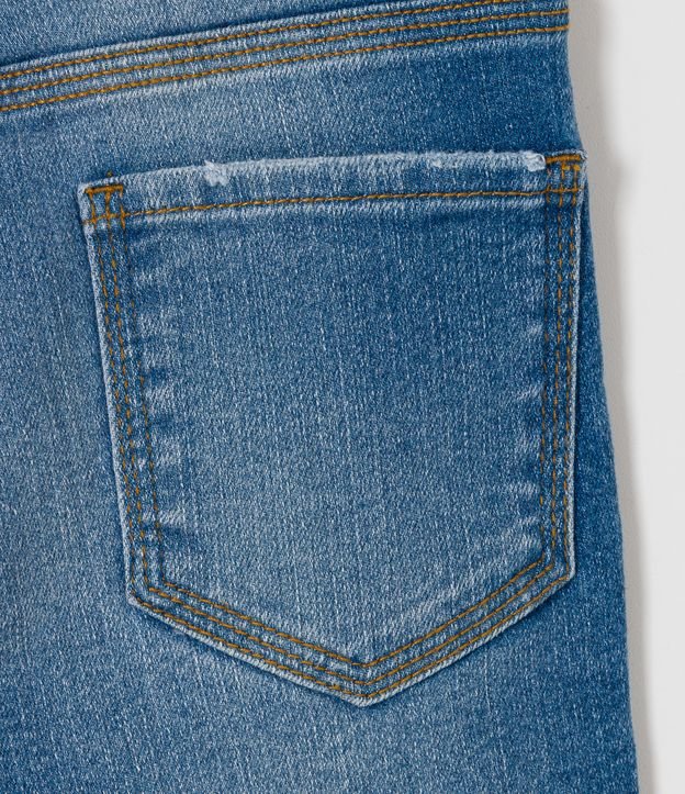 Calça Infantil em Jeans com Puídos - Tam 5 a 14 anos Azul 5