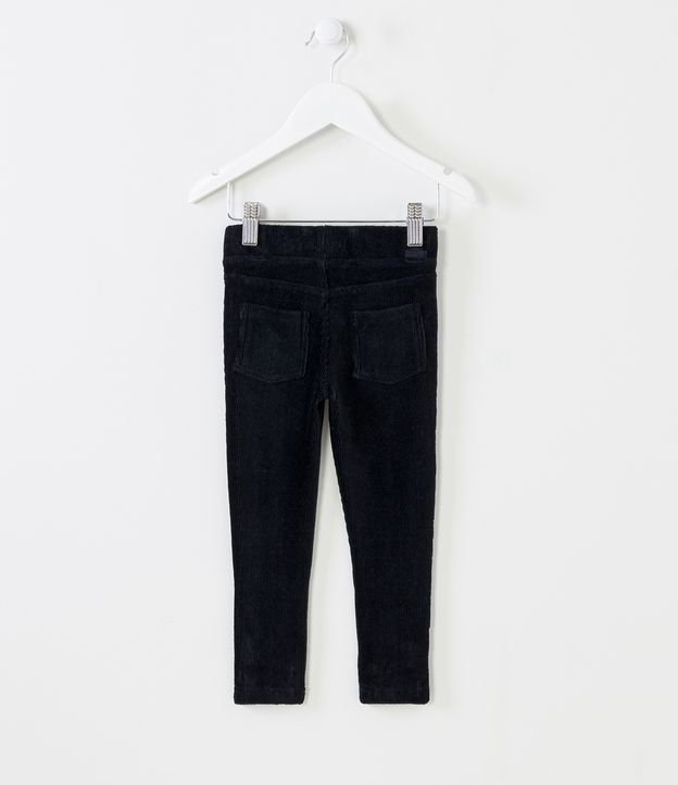 Pantalón Infantil con Textura Cotelé - Talle 1 a 5 años Negro 2