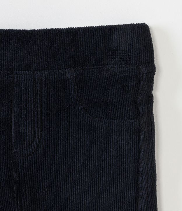 Pantalón Infantil con Textura Cotelé - Talle 1 a 5 años Negro 3