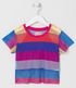 Imagem miniatura do produto Blusa Infantil en Tela con Rayas de Colores y Blusa por Bajo - Talle 5 a 14 años Multicolores 1