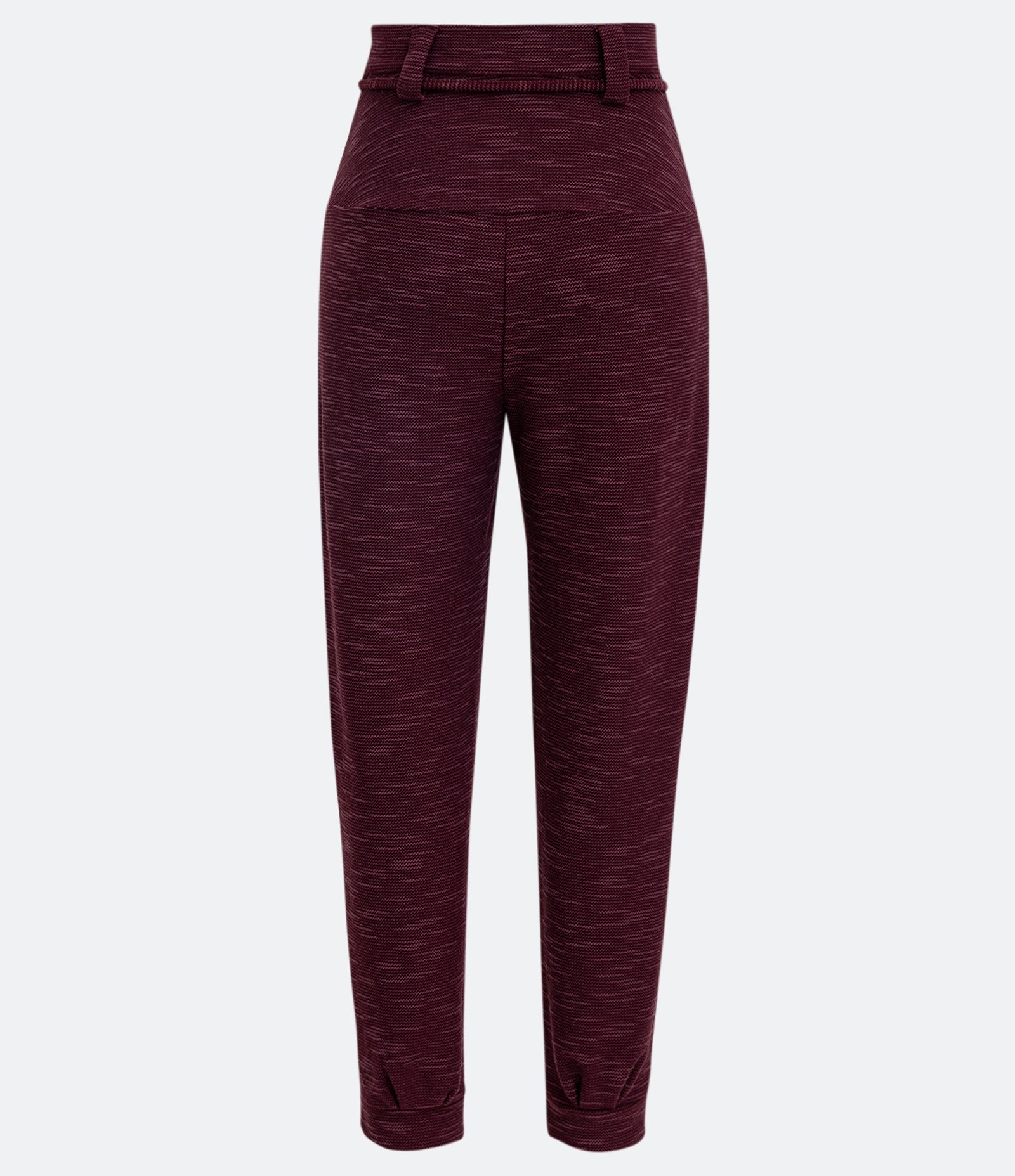Calça Jogger em Malha Flamê Texturizada com Pala Larga Vermelho 6