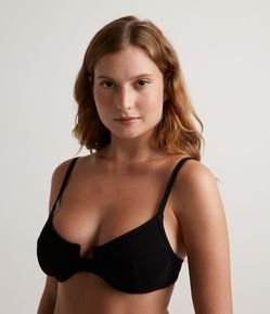 Sutiã em Viscose Texturizada sem Bojo com Aro