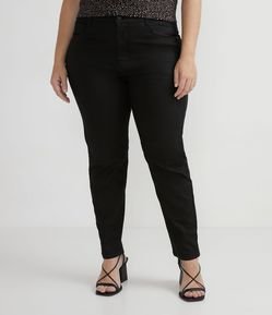 Calça Skinny Jeans Resinado Curve & Plus Size