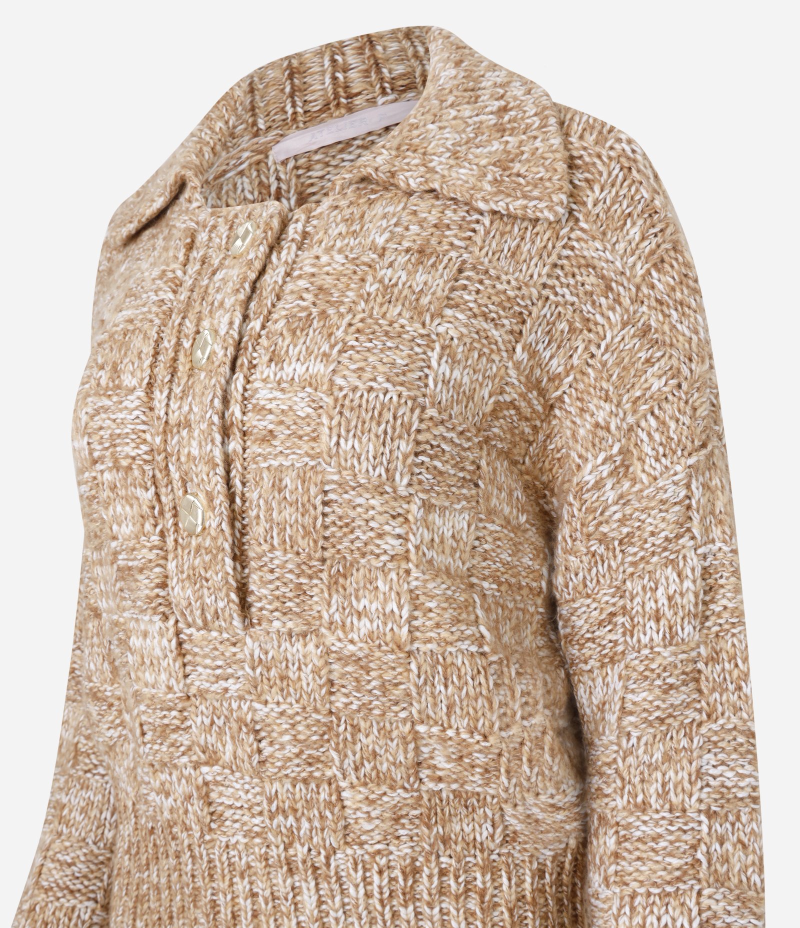 Suéter em Tricô com Gola e Botões Laranja 6