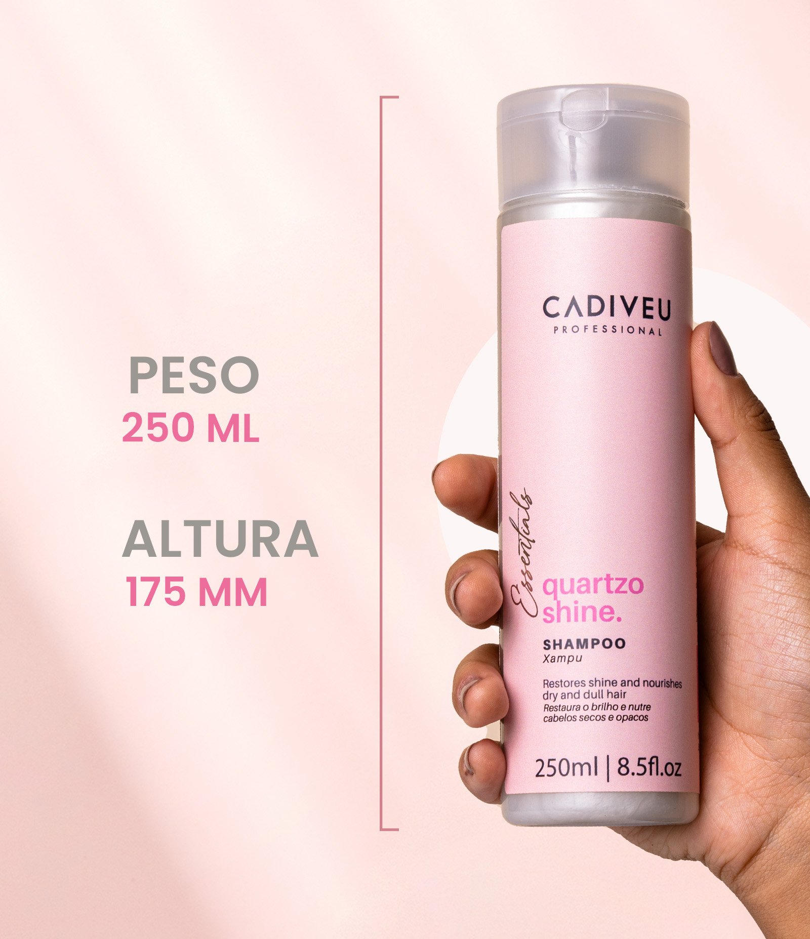 Shampoo Quartzo Shine Hair Cadiveu Essentials 250ml 5