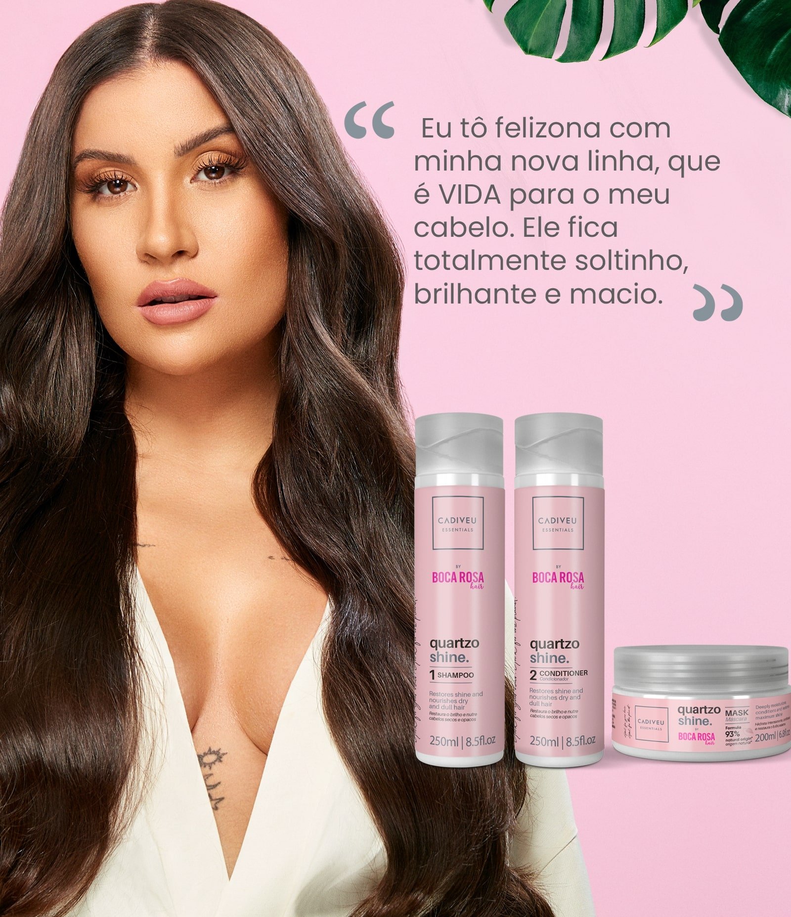 Serum Fluido de Quartzo Shine Hair Cadiveu Essentials 200ml 10