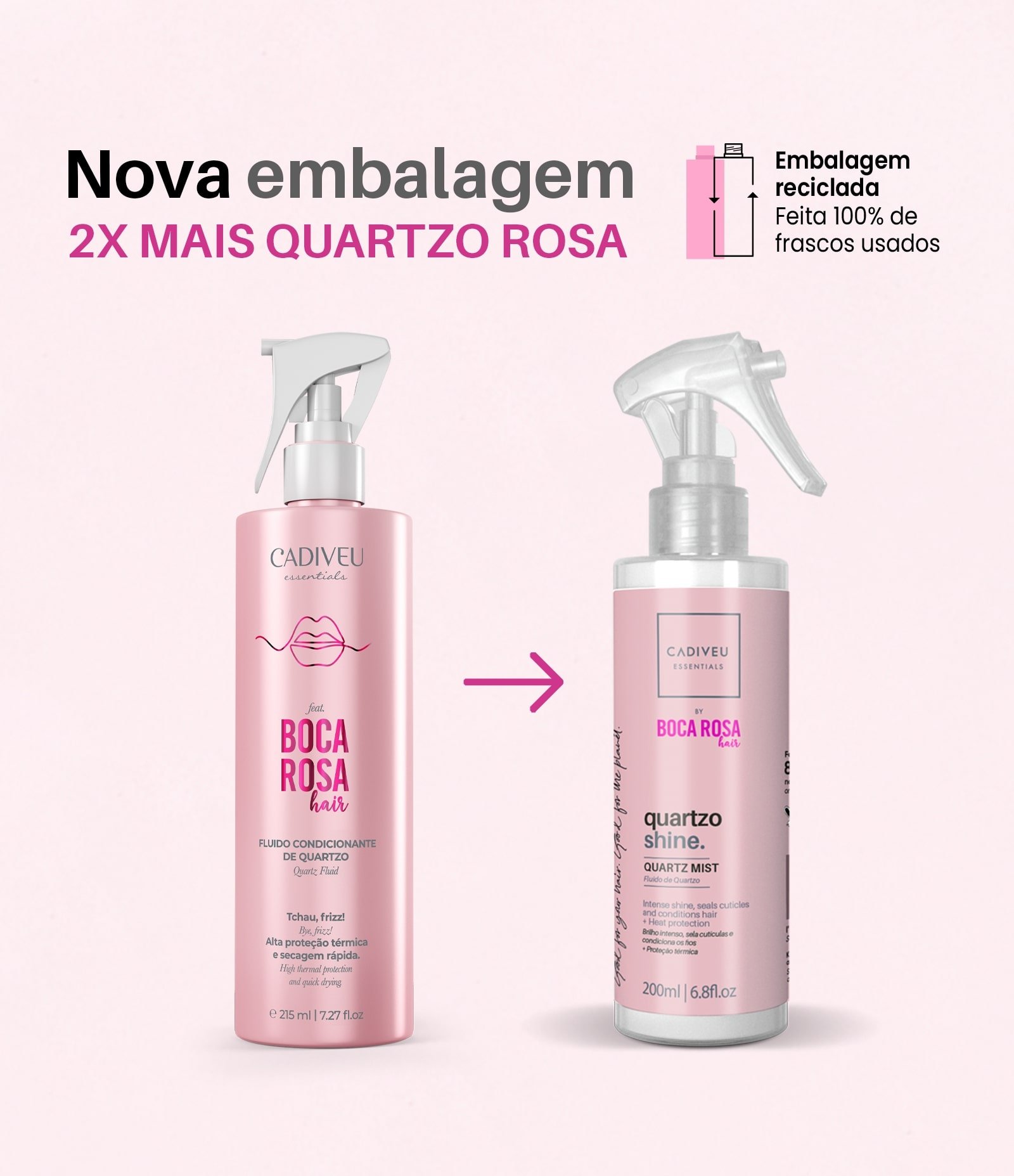 Serum Fluido de Quartzo Shine Hair Cadiveu Essentials 200ml 6
