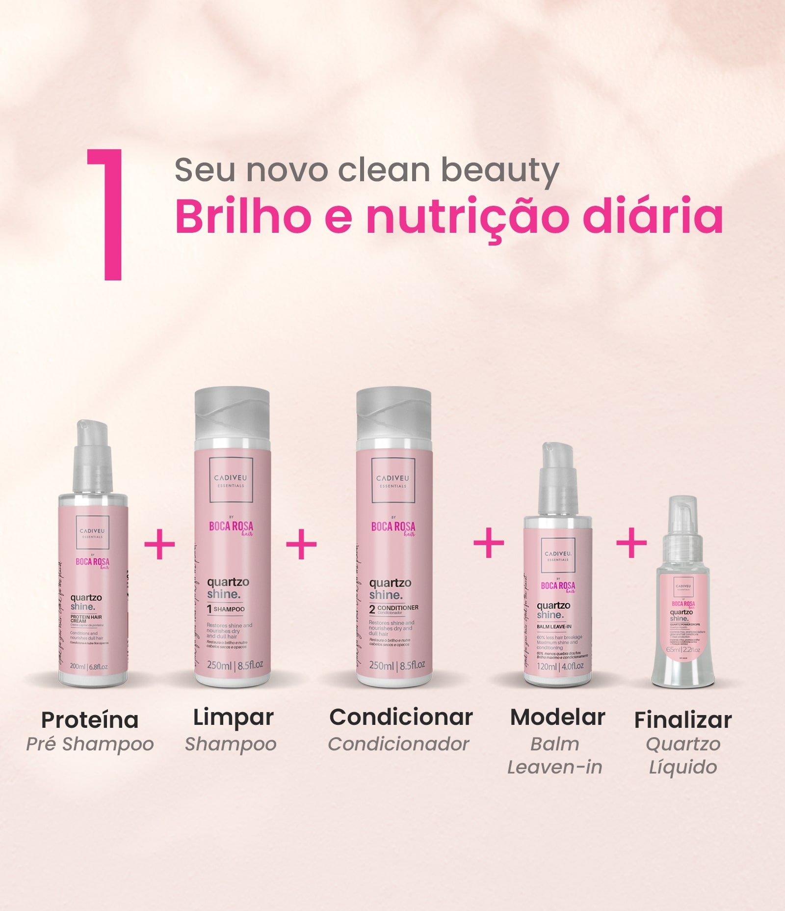 Serum Fluido de Quartzo Shine Hair Cadiveu Essentials 200ml 7