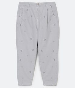 Calça Baggy Jeans com Bordado de Estrelas Curve & Plus Size