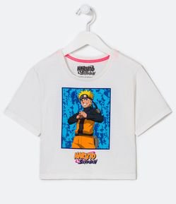 Blusa Cropped Infantil con Estampado de Naruto - Talle 5 a 14 años