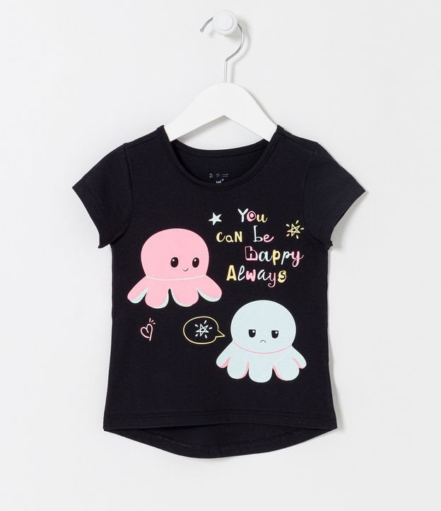 Blusa Infantil com Estampa de Polvos - Tam 1 a 5 anos