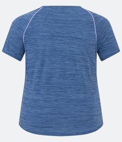 Camiseta Esportiva em Poliamida com Vivos Contrastantes Curve & Plus Size