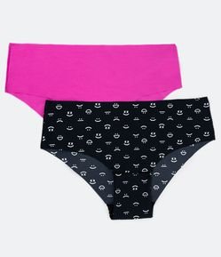 Kit 02 Calcinhas Boyshort em Microfibra