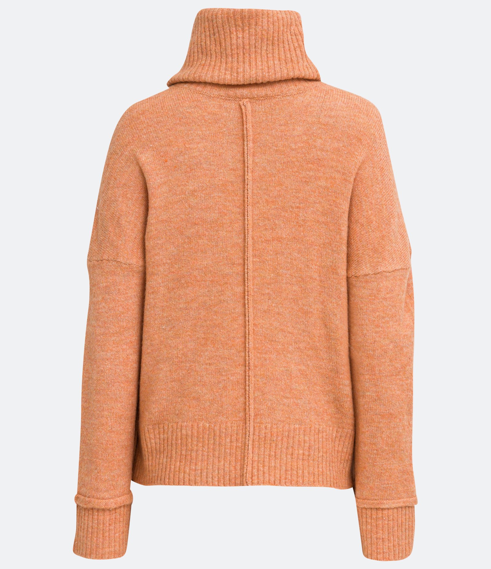 Suéter em Tricô com Gola Alta e Manga Longa Laranja 2