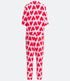 Imagem miniatura do produto Pijama Americano Largo en Viscosa con Estampado de Corazones Rojo 7